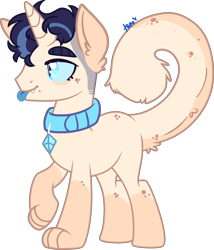 Size: 1948x2273 | Tagged: safe, artist:kurosawakuro, oc, oc only, hybrid, base used, interspecies offspring, male, offspring, parent:capper dapperpaws, parent:rarity, parents:capperity, simple background, solo, transparent background