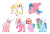 Size: 1280x878 | Tagged: safe, artist:hate-love12, firefly, pinkie pie (g3), rainbow dash (g3), rarity (g3), surprise, twilight, pony, g1, g3, g5, deviantart watermark, g1 to g5, g3 to g5, g5 concept leak style, generation leap, obtrusive watermark, princess rarity, simple background, transparent background, unshorn fetlocks, watermark