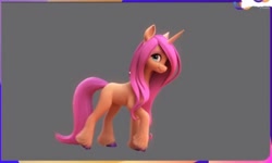 Size: 915x548 | Tagged: safe, fluttershy, pony, unicorn, g5, 3d, concept art, fluttershy (g5 concept leak), g5 concept leaks, solo, unicorn fluttershy