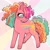 Size: 944x944 | Tagged: safe, artist:spookberry, stripes (g1), earth pony, pony, g1, rainbow curl pony, solo
