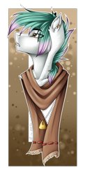 Size: 1711x3517 | Tagged: safe, artist:lunciakkk, oc, oc only, oc:cynamonek, semi-anthro, clothes, commission, scarf, solo