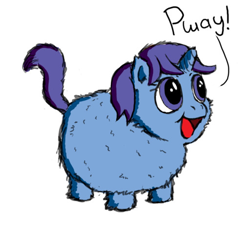 Size: 512x512 | Tagged: safe, artist:aa, color edit, edit, oc, fluffy pony, pony, unicorn, colored, fluffy pony original art