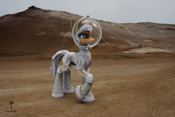 Size: 2560x1707 | Tagged: oc name needed, safe, artist:teonanakatle, oc, oc only, earth pony, pony, 3d, earth pony oc, female, grin, high res, mare, raised hoof, smiling, solo, spacesuit
