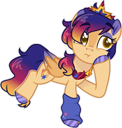 Size: 969x1019 | Tagged: safe, artist:rickysocks, oc, oc only, pegasus, pony, crown, female, jewelry, mare, regalia, simple background, solo, transparent background