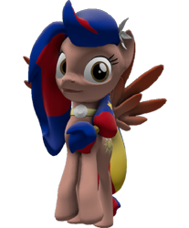 Size: 596x720 | Tagged: safe, artist:topsangtheman, oc, oc only, oc:pearl shine, pegasus, pony, 3d, looking at you, nation ponies, philippines, ponified, simple background, solo, source filmmaker, transparent background