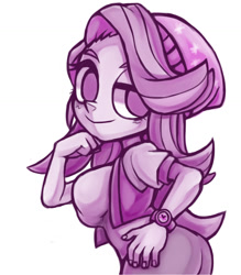 Size: 1042x1191 | Tagged: safe, artist:kyouman1010, starlight glimmer, equestria girls, g4, ass, breasts, busty starlight glimmer, butt, glimmer glutes, looking at you, smiling, solo