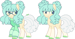 Size: 4922x2562 | Tagged: safe, artist:kurosawakuro, oc, oc only, earth pony, pony, base used, clothes, female, glasses, mare, offspring, parent:coco pommel, parent:svengallop, simple background, solo, sweater, transparent background