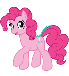 Size: 850x926 | Tagged: safe, artist:wavebreeze234, pinkie pie, earth pony, pony, g4, eyelashes, female, mare, signature, simple background, solo, transparent background