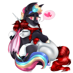 Size: 2500x2500 | Tagged: safe, artist:beamybutt, oc, pony, unicorn, collaboration, ear fluff, eyelashes, female, glasses, high res, horn, male, mare, multicolored hair, pictogram, rainbow hair, simple background, smiling, stallion, transparent background, unicorn oc