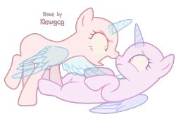 Size: 1354x918 | Tagged: safe, artist:klewgcg, oc, oc only, alicorn, pony, alicorn oc, angry, bald, base, cheek squish, duo, eyelashes, female, horn, mare, open mouth, raised hoof, simple background, squishy cheeks, transparent background, wings