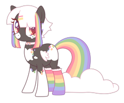 Size: 6936x5744 | Tagged: safe, artist:magicdarkart, oc, oc only, earth pony, pony, absurd resolution, clothes, female, mare, rainbow socks, simple background, socks, solo, striped socks, transparent background