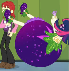 Size: 493x508 | Tagged: safe, screencap, nolan north, sci-twi, twilight sparkle, equestria girls, equestria girls specials, g4, my little pony equestria girls: better together, my little pony equestria girls: holidays unwrapped, o come all ye squashful, cornucopia costumes, cropped