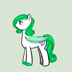 Size: 1024x1024 | Tagged: safe, artist:lluanoviskk, oc, oc only, oc:bright ivory, dracony, hybrid, pony, female, folded wings, green mane, interspecies offspring, mare, offspring, parent:rarity, parent:spike, parents:sparity, simple background, solo, wings