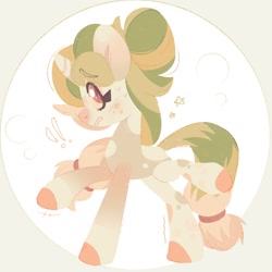 Size: 1354x1354 | Tagged: safe, artist:tsarstvo, oc, oc only, pony, unicorn, exclamation point, female, mare, solo