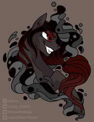 Size: 1280x1660 | Tagged: safe, artist:hilloty, oc, oc only, pony, commission, dark, evil, solo