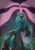 Size: 3720x5262 | Tagged: safe, artist:aarondrawsarts, queen chrysalis, changeling, changeling queen, g4, commission, commissioner:reversalmushroom, crown, female, jewelry, looking at you, looking down, looking down at you, magic, pov, regalia, tongue out