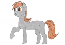 Size: 1280x889 | Tagged: safe, artist:megavasiliy007, oc, oc only, oc:darkmind, pony, unicorn, blind, horn, male, simple background, solo, stallion