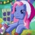 Size: 225x225 | Tagged: safe, edit, edited screencap, screencap, clover (g1), earth pony, pony, g1, g3, my little pony tales, my little pony: a very minty christmas, christmas, cloverbetes, cute, female, g1 to g3, generation leap, hat, holiday, mare, nothing says christmas like a pair of socks, santa claus, santa hat, solo, song