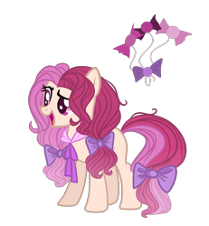 Size: 1979x2139 | Tagged: safe, artist:just-silvushka, oc, oc only, earth pony, pony, base used, bow, earth pony oc, eyelashes, female, hair bow, magical lesbian spawn, mare, offspring, parent:bon bon, parent:pinkie pie, simple background, smiling, solo, tail, tail bow, transparent background