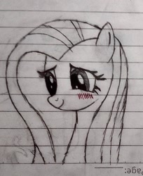 Size: 1638x2005 | Tagged: safe, artist:joenoba, fluttershy, pony, g4, lined paper, solo