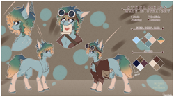Size: 3990x2230 | Tagged: safe, artist:honeybbear, oc, oc only, oc:steel reins, earth pony, pony, high res, reference sheet, solo