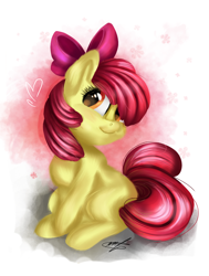 Size: 906x1200 | Tagged: safe, artist:pinktune, apple bloom, earth pony, pony, g4, female, filly, solo