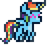 Size: 108x90 | Tagged: safe, artist:dinexistente, rainbow dash, pegasus, pony, g4, animated, animated ych, commission, female, flying, gif, mare, pixel art, ponybooru import, simple background, solo, sprite, transparent background, your character here