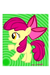 Size: 640x960 | Tagged: safe, artist:まーいわし, apple bloom, earth pony, pony, g4, female, filly, solo