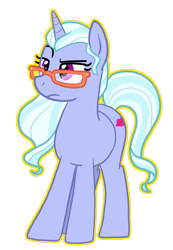 Size: 1280x1851 | Tagged: safe, artist:queertrixie, sugarcoat, earth pony, pony, g4, equestria girls ponified, female, outline, ponified, simple background, solo, transparent background