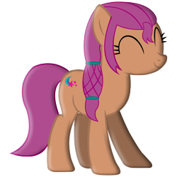 Size: 8200x8200 | Tagged: safe, artist:laszlvfx, sunny starscout, earth pony, pony, g4, g5, my little pony: a new generation, absurd resolution, eyes closed, female, g5 to g4, mare, simple background, smiling, solo, transparent background, vector