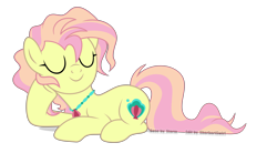 Size: 8100x4455 | Tagged: safe, artist:tired-horse-studios, high tide (g4), earth pony, pony, g4, absurd resolution, eyes closed, female, hoof on cheek, lying down, mare, prone, simple background, smiling, solo, transparent background, vector