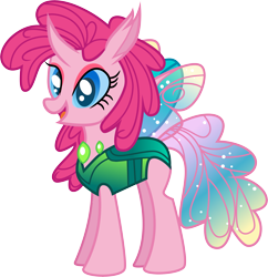 Size: 5421x5602 | Tagged: safe, artist:shootingstarsentry, gameloft, pinkie pie, changedling, changeling, g4, absurd resolution, changedlingified, changelingified, female, open mouth, open smile, pinkling, simple background, smiling, solo, species swap, transparent background, vector