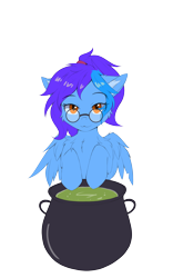 Size: 5000x8000 | Tagged: safe, alternate version, artist:lunar froxy, oc, oc only, oc:angley, pegasus, pony, chest fluff, commission, cute, ear fluff, female, glasses, looking at you, mare, simple background, solo, transparent background, wings, ych result