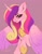 Size: 1000x1296 | Tagged: safe, artist:redslipp, princess cadance, alicorn, pony, g4, cute, cutedance, female, mare, purple background, simple background, solo