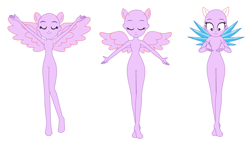 Size: 2228x1284 | Tagged: safe, artist:machakar52, sci-twi, twilight sparkle, alicorn, equestria girls, g4, base, crystal wings, eyes closed, female, pegasus wings, ponied up, simple background, smiling, solo, spread wings, super ponied up, twilight sparkle (alicorn), white background, wings