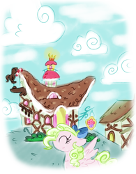 Size: 1000x1284 | Tagged: safe, artist:gallantserver, oc, oc only, oc:key lime pie, pegasus, pony, female, mare, offspring, parent:cheese sandwich, parent:pinkie pie, parents:cheesepie, simple background, solo, sugarcube corner, transparent background