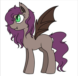 Size: 696x679 | Tagged: artist needed, safe, oc, oc:vampy, bat pony, pony, cute, simple background, smiling, white background, wings