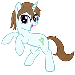 Size: 4096x4096 | Tagged: safe, artist:hanaesthetic, oc, oc only, oc:hanaesthetic, pony, unicorn, 2022 community collab, derpibooru community collaboration, absurd resolution, brown mane, brown tail, female, full body, heart eyes, horn, mare, open mouth, open smile, purple eyes, show accurate, simple background, smiling, solo, tail, transparent background, unicorn oc, wingding eyes
