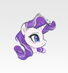 Size: 842x901 | Tagged: safe, artist:goatr, rarity, pony, unicorn, g4, bust, female, mare, older, older rarity, simple background, solo, white background