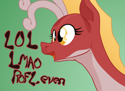 Size: 2200x1600 | Tagged: safe, artist:aaronmk, oc, oc:posada, hippogriff, hippogriff oc, laughing, text, vector