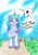 Size: 1145x1655 | Tagged: safe, artist:assertiveshypony, izzy moonbow, pony, unicorn, g5, my little pony: a new generation, drawing, female, grass, joke, simple background, skull, traditional art