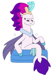 Size: 2448x3264 | Tagged: safe, artist:supahdonarudo, queen novo, seapony (g4), series:novoember, g4, my little pony: the movie, female, high res, kiddie pool, simple background, sitting, solo, swimming pool, transparent background, uncomfortable
