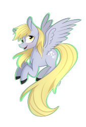 Size: 2000x2946 | Tagged: safe, artist:herusann, derpy hooves, pegasus, pony, g4, colored hooves, eyelashes, female, flying, high res, mare, simple background, smiling, solo, transparent background