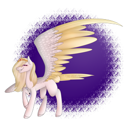 Size: 4000x4000 | Tagged: safe, artist:pokaparida, oc, oc only, pegasus, pony, absurd resolution, colored wings, female, large wings, mare, simple background, solo, transparent background, two toned wings, wings