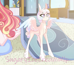 Size: 1280x1119 | Tagged: safe, artist:sugaryicecreammlp, oc, oc only, oc:lovely heart, pegasus, pony, eye clipping through hair, eyebrows, eyebrows visible through hair, female, filly, pegasus oc, solo