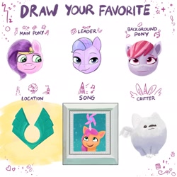 Size: 2048x2048 | Tagged: safe, artist:pipp_petal, cloudpuff, pipp petals, queen haven, sugar moonlight, sunny starscout, dog, earth pony, flying pomeranian, pegasus, pomeranian, pony, g5, my little pony: a new generation, crystal, fit right in (g5), high res, pegasus crystal, winged dog