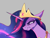 Size: 3000x2300 | Tagged: safe, artist:celes-969, twilight sparkle, alicorn, pony, g4, my little pony: friendship is magic, season 9, the last problem, angry, bust, crown, ears back, ethereal mane, eyebrows, eyelashes, female, frown, gray background, high res, horn, jewelry, mare, older, older twilight, older twilight sparkle (alicorn), peeved, peytral, portrait, princess twilight 2.0, regalia, scrunchy face, simple background, solo, starry mane, twilight sparkle (alicorn), twilight sparkle is not amused, unamused