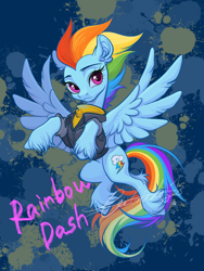 Size: 1536x2048 | Tagged: safe, artist:paipaishuaige, edit, rainbow dash, pegasus, pony, g4, the last problem, clothes, female, flying, jacket, older, older rainbow dash, solo, unshorn fetlocks