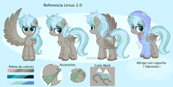 Size: 4644x2365 | Tagged: safe, artist:2pandita, oc, oc only, oc:lirsus, pegasus, pony, clothes, female, hoodie, mare, solo