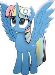 Size: 1212x1643 | Tagged: safe, artist:php178, derpibooru exclusive, oc, oc only, oc:watched, alicorn, pony, derpibooru, g4, rainbow roadtrip, .svg available, alicorn oc, derpibooru ponified, female, full body, gray eyes, hairclip, horn, mare, meta, multicolored mane, multicolored tail, ponified, simple background, smiling, solo, spread wings, standing, svg, tail, three quarter view, transparent background, vector, wings